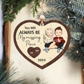 Customized Couple Ornament, Two Layer Wooden Christmas Ornament, CF807 - 19Gifts