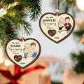 Customized Couple Ornament, Two Layer Wooden Christmas Ornament, CF807 - 19Gifts