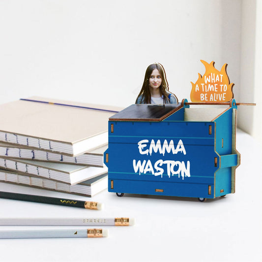 Customized Dumpster Pencil Holder With Name and Your Picture, DP12 - 19Gifts