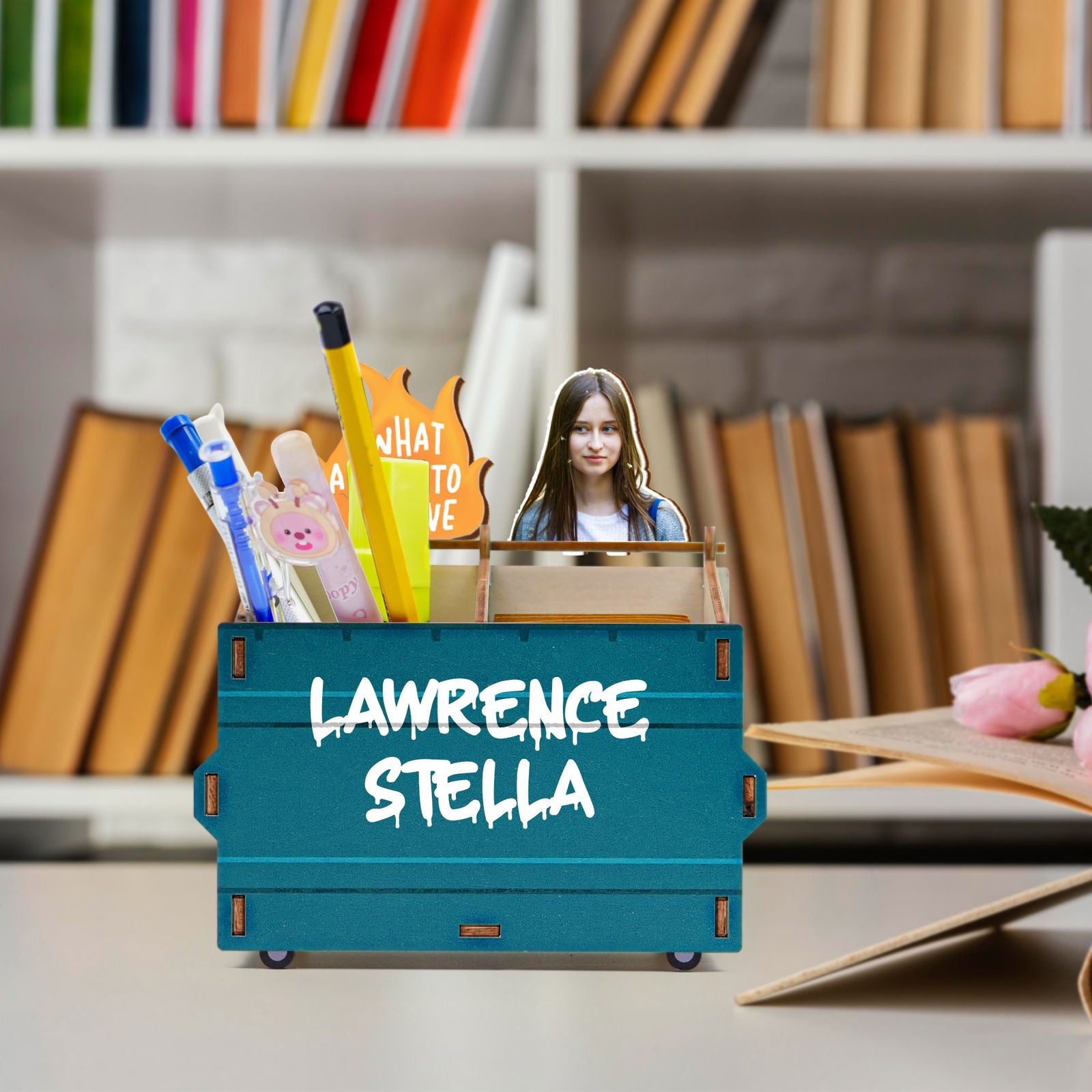 Customized Dumpster Pencil Holder With Name and Your Picture, DP12 - 19Gifts
