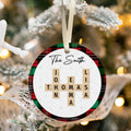 Customized Family Crossword Ornament, Christmas Ceramic Ornament CX06-68 - 19Gifts