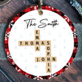 Customized Family Crossword Ornament, Christmas Ceramic Ornament CX06-68 - 19Gifts