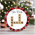 Customized Family Crossword Ornament, Christmas Ceramic Ornament CX06-68 - 19Gifts