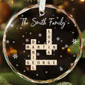 Customized Family Crossword Ornament, Family Names Crossword Puzzle Ornament GX04-S94 - 19Gifts