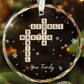 Customized Family Crossword Ornament, Family Names Crossword Puzzle Ornament GX04-S94 - 19Gifts