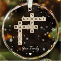 Customized Family Crossword Ornament, Family Names Crossword Puzzle Ornament GX04-S94 - 19Gifts
