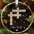 Customized Family Crossword Ornament, Family Names Crossword Puzzle Ornament GX04-S94 - 19Gifts