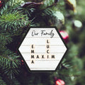 Customized Family Crossword Ornament, Two Layer Wooden Christmas Family Ornament, CF911 - 19Gifts