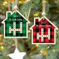 Customized Family Crossword Ornament, Two Layer Wooden Christmas Ornament CF667 - 19Gifts