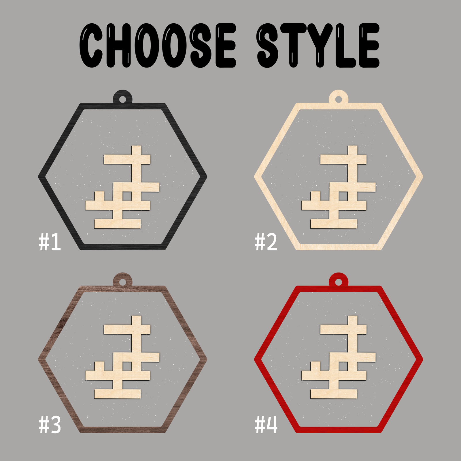Customized Family Crossword Ornament, Two Layer Wooden and Acrylic Christmas Family Ornament | 19Gifts CF910 - 19Gifts