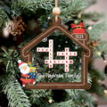 Customized Family Crossword Ornament, Two Layer Wooden and Acrylic Christmas Family Ornament, CF353 - 19Gifts