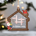 Customized Family Crossword Ornament, Two Layer Wooden and Acrylic Christmas Family Ornament, CF353 - 19Gifts
