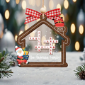 Customized Family Crossword Ornament, Two Layer Wooden and Acrylic Christmas Family Ornament, CF353 - 19Gifts