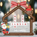 Customized Family Crossword Ornament, Two Layer Wooden and Acrylic Christmas Family Ornament, CF353 - 19Gifts