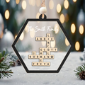 Customized Family Crossword Ornament, Two Layer Wooden and Acrylic Christmas Family Ornament, CF910 - 19Gifts