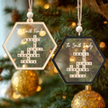 Customized Family Crossword Ornament, Two Layer Wooden and Acrylic Christmas Family Ornament, CF910 - 19Gifts