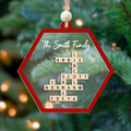 Customized Family Crossword Ornament, Two Layer Wooden and Acrylic Christmas Family Ornament, CF910 - 19Gifts