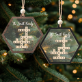 Customized Family Crossword Ornament, Two Layer Wooden and Acrylic Christmas Family Ornament, CF910 - 19Gifts
