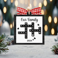 Customized Family Crossword Puzzle Ornament, Christmas Wooden Ornament | 19Gifts CF597 - 19Gifts