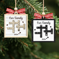 Customized Family Crossword Puzzle Ornament, Christmas Wooden Ornament | 19Gifts CF597 - 19Gifts
