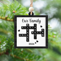 Customized Family Crossword Puzzle Ornament, Christmas Wooden Ornament | 19Gifts CF597 - 19Gifts