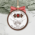 Customized Missing Piece Couple Ornament, Two Layer Wooden Christmas Ornament, CF657 - 19Gifts