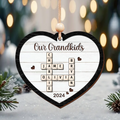 Customized Personalized Family Crossword Ornament, Wooden Christmas Ornament - 19Gifts