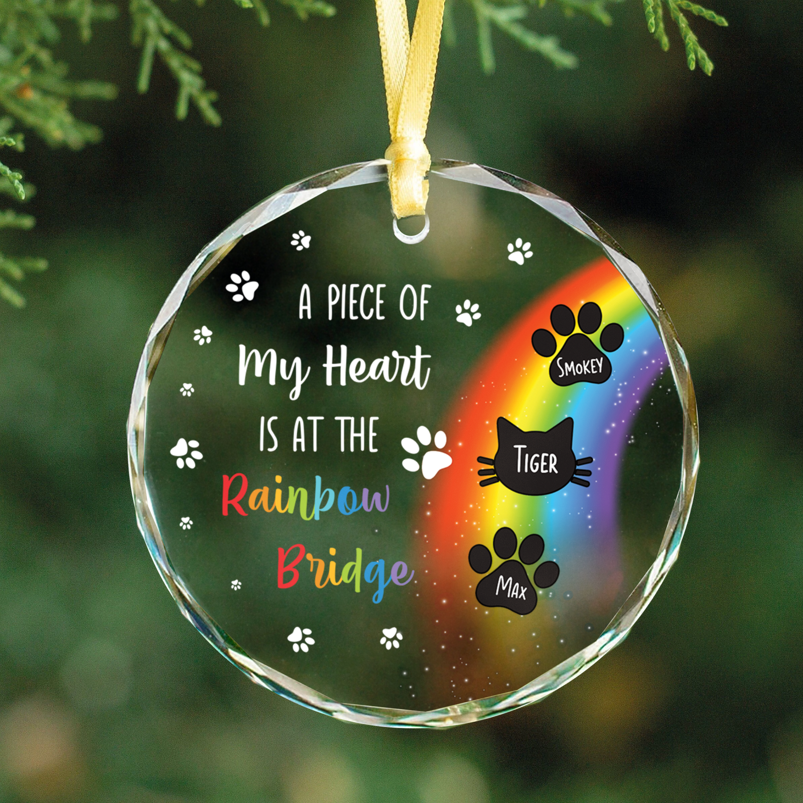 Customized Pet Lover Ornament, Christmas Glass Ornament for Pet, GX04-12 - 19Gifts