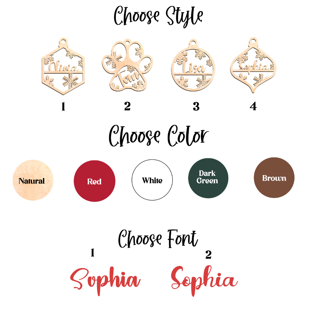 Customized Wooden Name Tags for Place Setting, Christmas Stocking Name Tags KT33 - 19Gifts