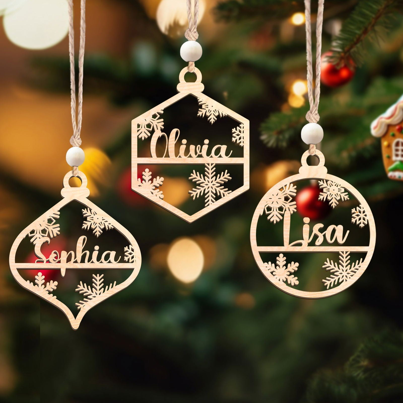 Customized Wooden Name Tags for Place Setting, Christmas Stocking Name Tags KT33 - 19Gifts