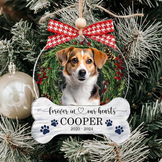 Dog Memorial Ornament, Custom Dog Photo Acrylic Ornament CF813 - 19Gifts