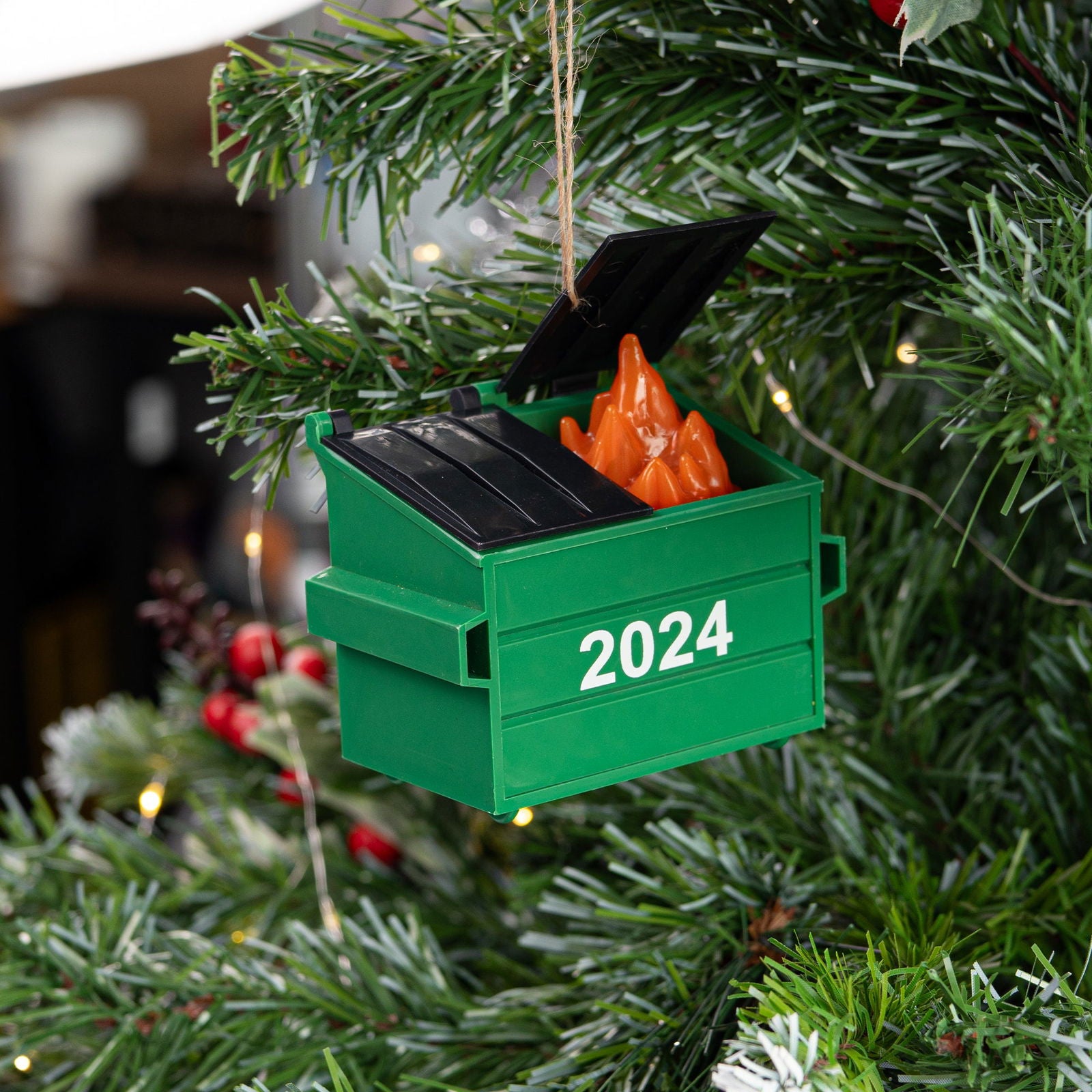 Dumpster Fire Ornament LED, Christmas 2024 - 19Gifts