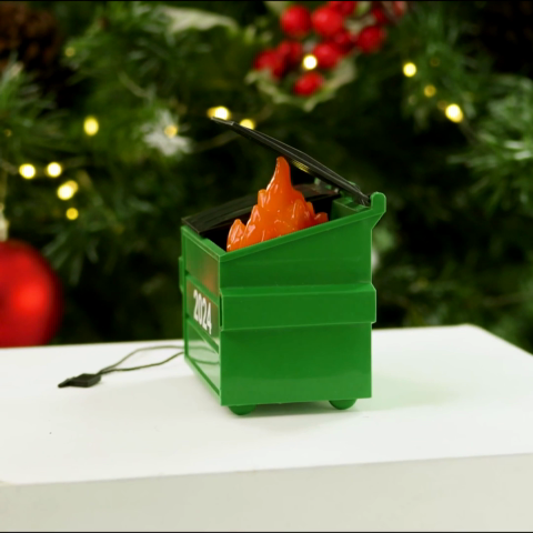 Dumpster Fire Ornament LED, Funny Christmas Ornament, Quirky Gift 2024 - 19Gifts