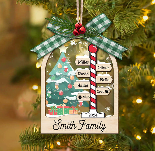 Family Christmas Ornament, Personalized Family Ornament 2024, Christmas Ornament CF90 - 19Gifts