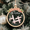 Family Crossword Puzzle Art Wooden Ornament, Christmas Gift For Family, Custom Name Crossword Ornament For Family CF360 - 19Gifts