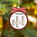 Family Members Names Crossword Puzzle Art, Personalized 2-Layer Wooden Ornament CF328 - 19Gifts