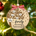Family Tree Member Names Personalized 2-Layer Wooden Ornament CF283 - 19Gifts
