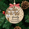 Family Tree Member Names Personalized 2-Layer Wooden Ornament CF283 - 19Gifts