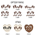 First Christmas As A Family Of Four Footprints, Personalized Custom Shaped Wooden Ornament CF701 - 19Gifts