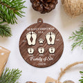 First Christmas As A Family Ornament, Personalized Two Layer Wooden Ornament CF293 - 19Gifts