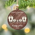 First Christmas As A Family Ornament, Personalized Two Layer Wooden Ornament CF293 - 19Gifts