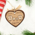 First Christmas As A Family Ornament, Personalized Two Layer Wooden Ornament CF297 - 19Gifts