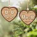First Christmas As A Family Ornament, Personalized Two Layer Wooden Ornament CF297 - 19Gifts