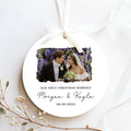 First Christmas Married Ornament, Married Photo Ornament, Newlywed Gift CX06-25 - 19Gifts
