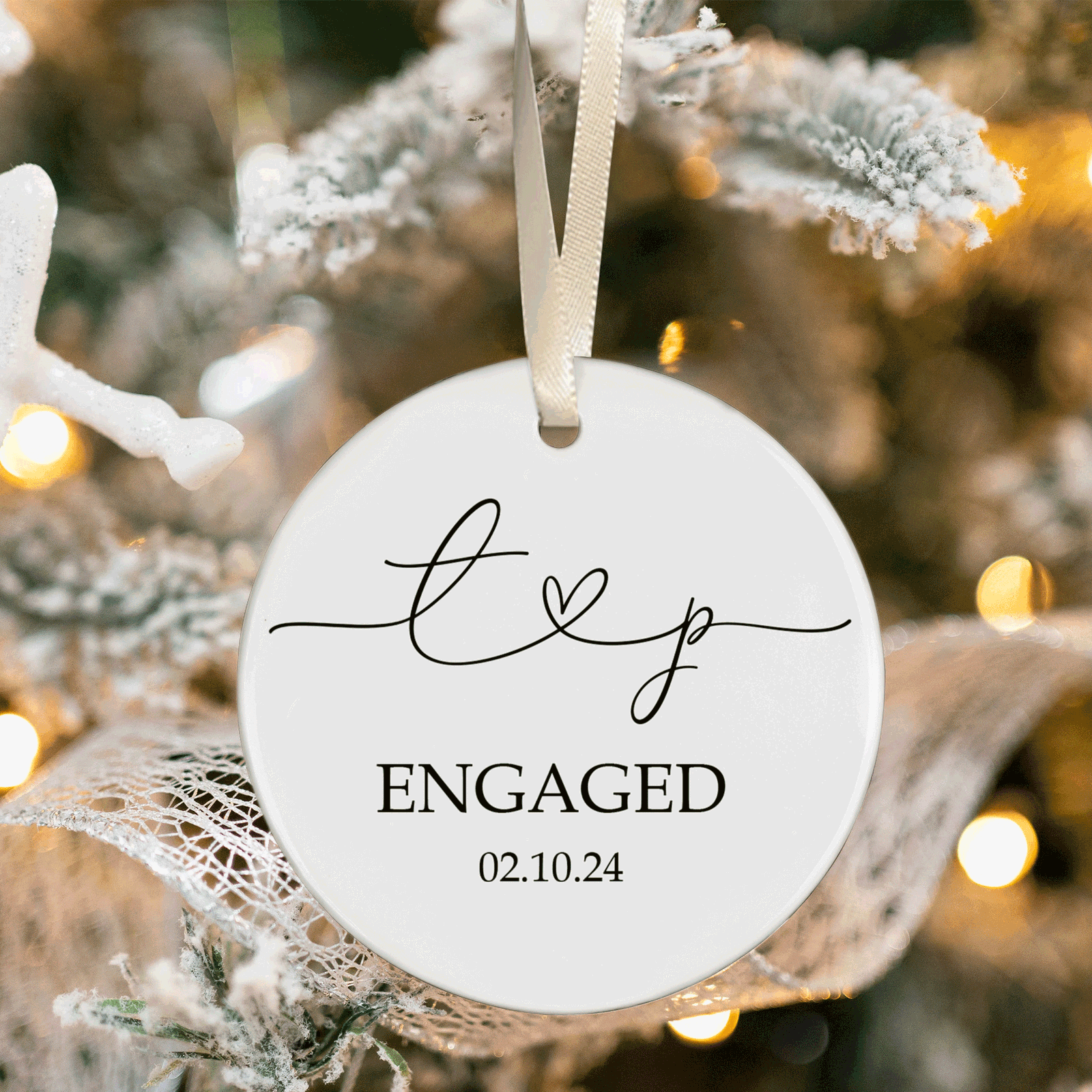 First Christmas Married Ornament, Mr Mrs Ornament Our First Christmas Ornament CX05-28 - 19Gifts