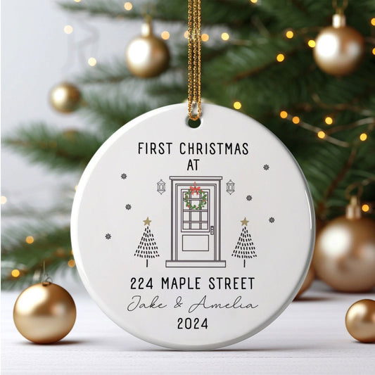 First Christmas in Our New Home White Christmas Ornament, Celebarting New House CX03-5 - 19Gifts
