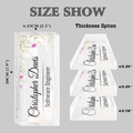 Floral Desk Name Plate, Plate Acrylic For Desk, Personalized Flower Name Plate TD81-48 - 19Gifts