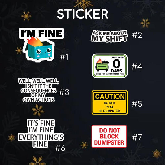 Garbage Gang Dumpster Pencil Holder Fire Raccoon with Free Stickers, DP11 - 19Gifts