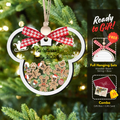 Gingerbread Mickey Mouse Family Ornament, Personalized Family Ornaments With Pets, 3 Layer Wooden Ornament CF74 - 19Gifts