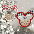 Gingerbread Mickey Mouse Family Ornament, Personalized Family Ornaments With Pets, 3 Layer Wooden Ornament CF74 - 19Gifts